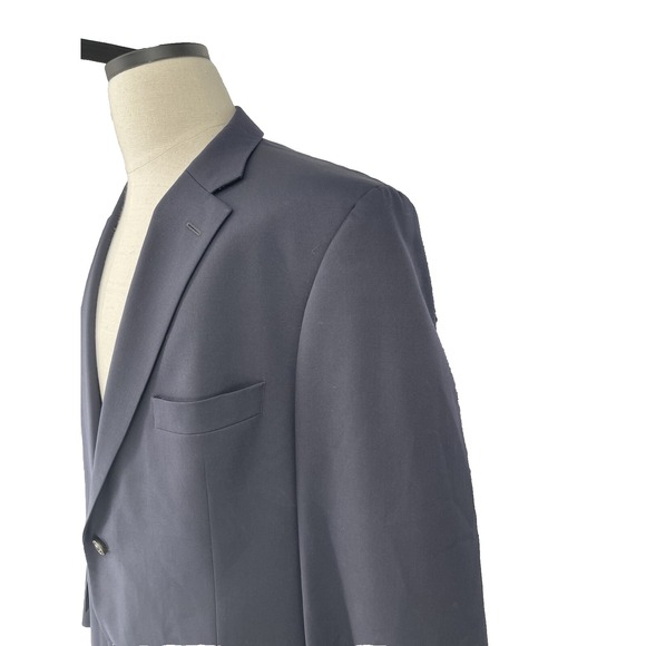 Hugo Boss Navy Wool Pasolini Movie Suit Jacket Designer Sport 48R See Notes - Picture 6 of 13